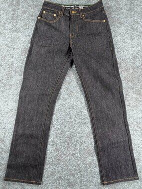 Lifted Research Group LRG True Straight Jeans Mens 28 Dark Wash Indigo Stretch‎